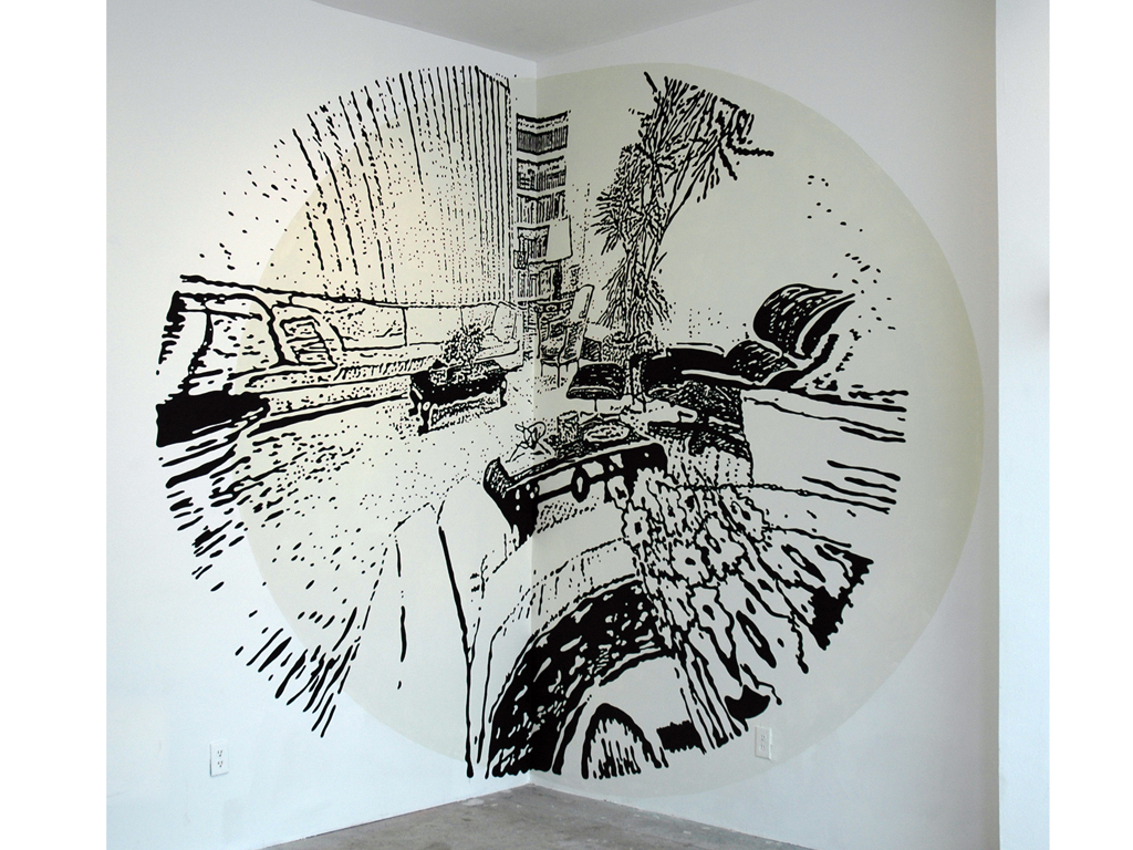 Livingroom, 2009 Open Source, Brooklyn, NY 10 x 10 ft. Latex on wall