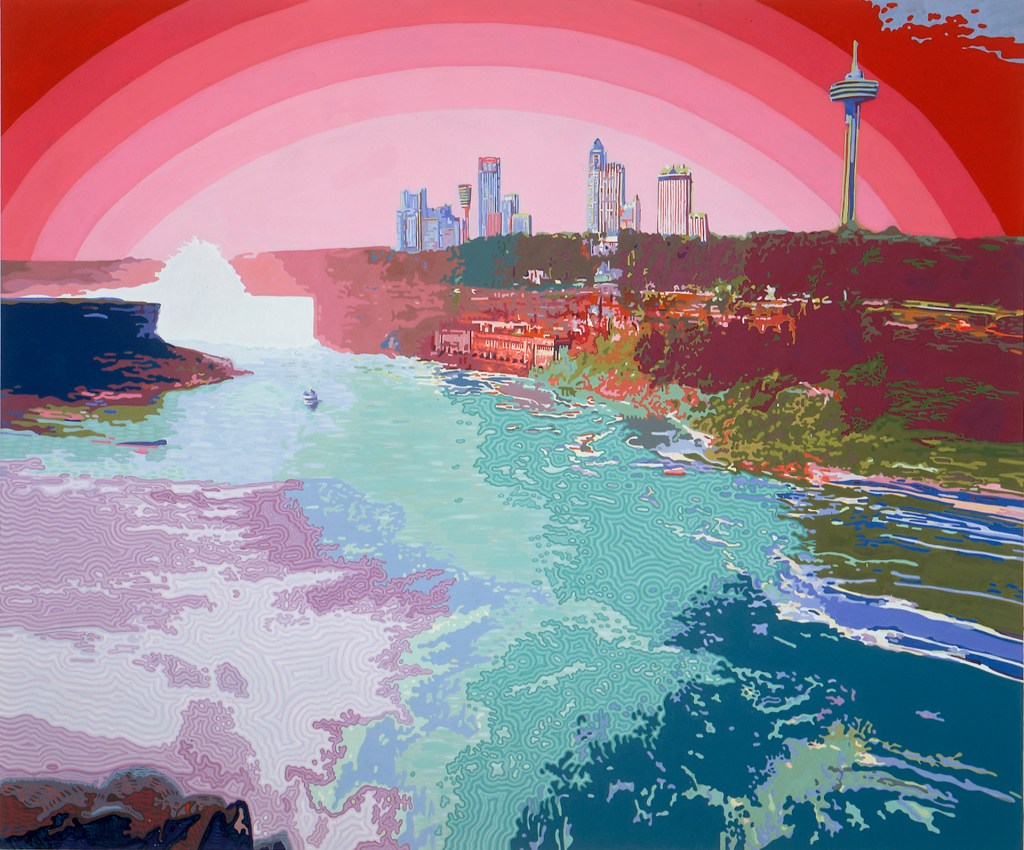 Falls 1, 2005, 60″x48″ Flashe on wood panel