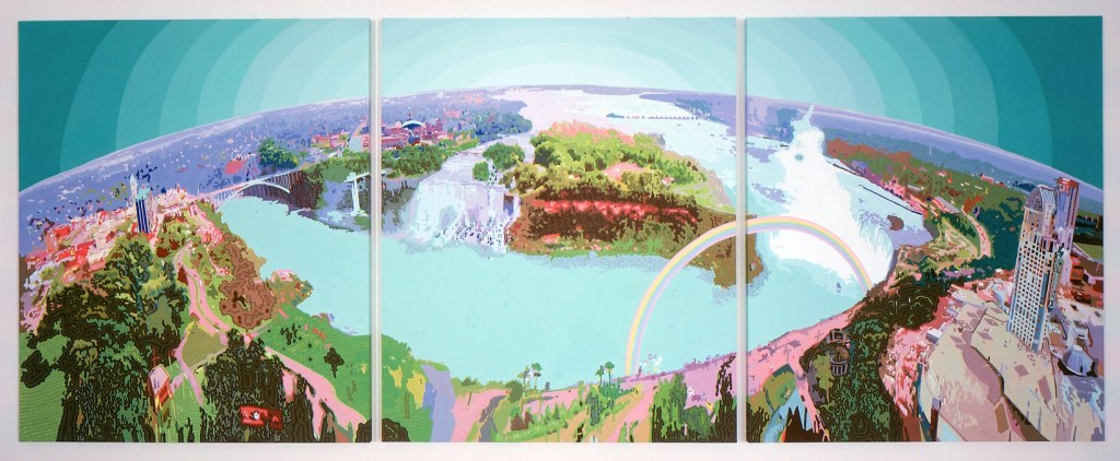 Panorama, 2005, 180″x60″ Flashe on wood panel