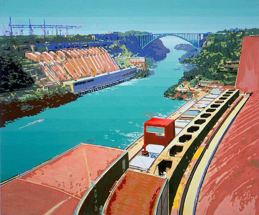 Power station, 2005, 48 x 60 inches, Flashe on wood panel, private collection