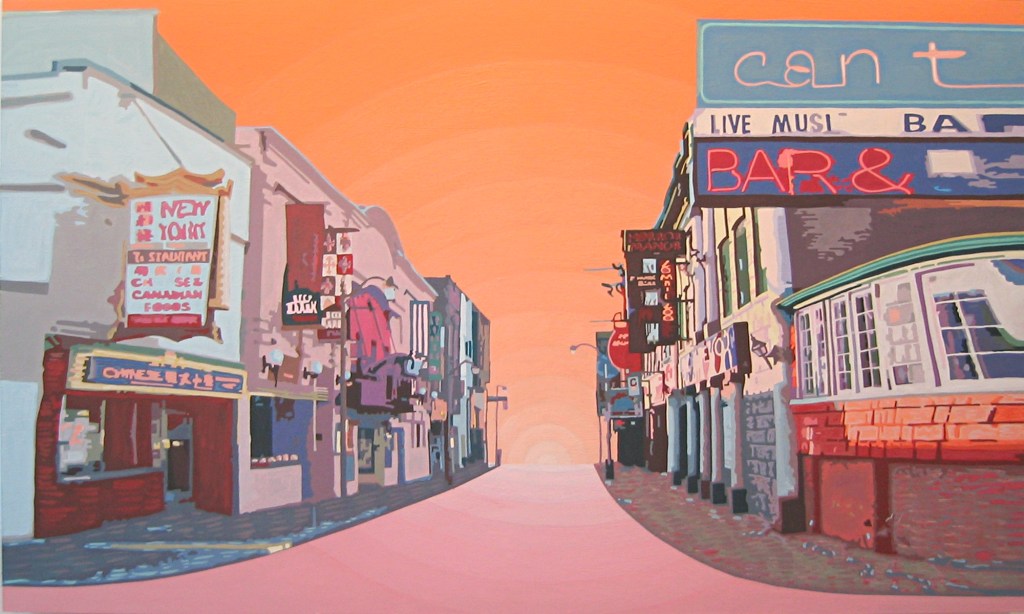 Clifton Hill, 2005, 24 x 48 inches, Flashe on wood panel, private collection