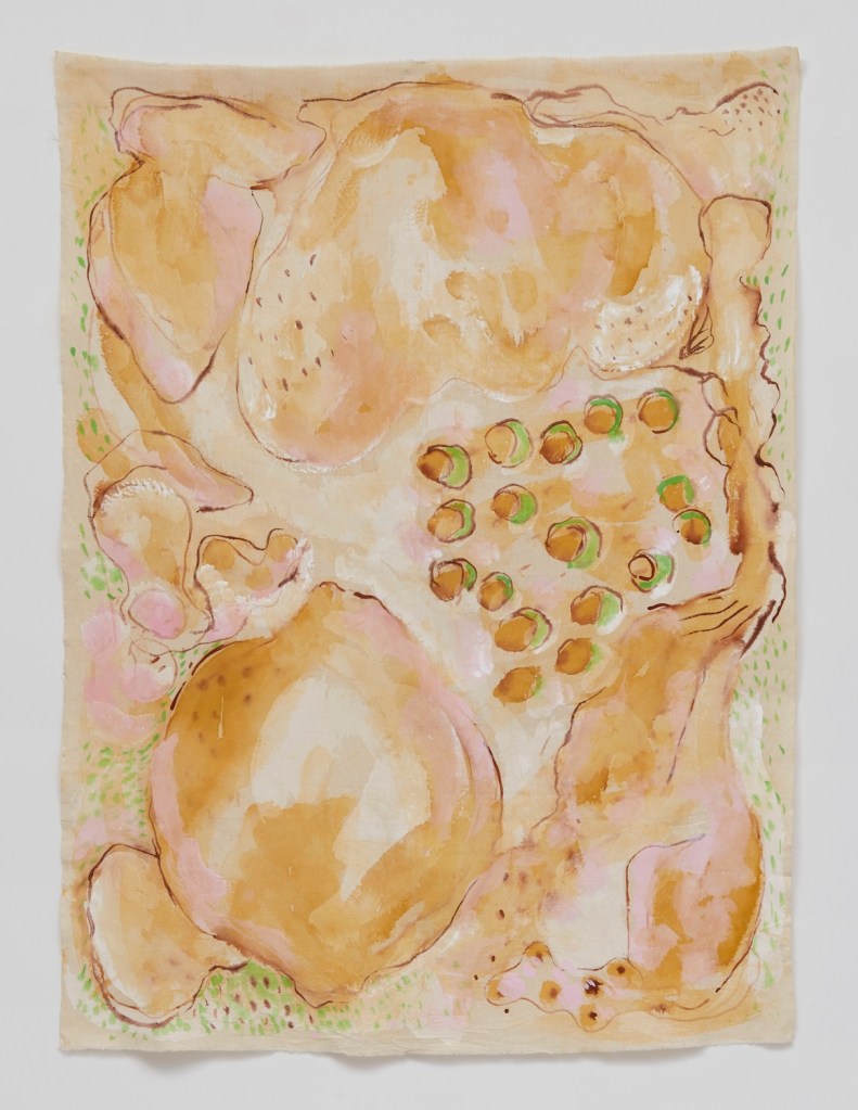 Seedpods, 2020, 37 x 50 inches, Acrylic and flashe on muslin