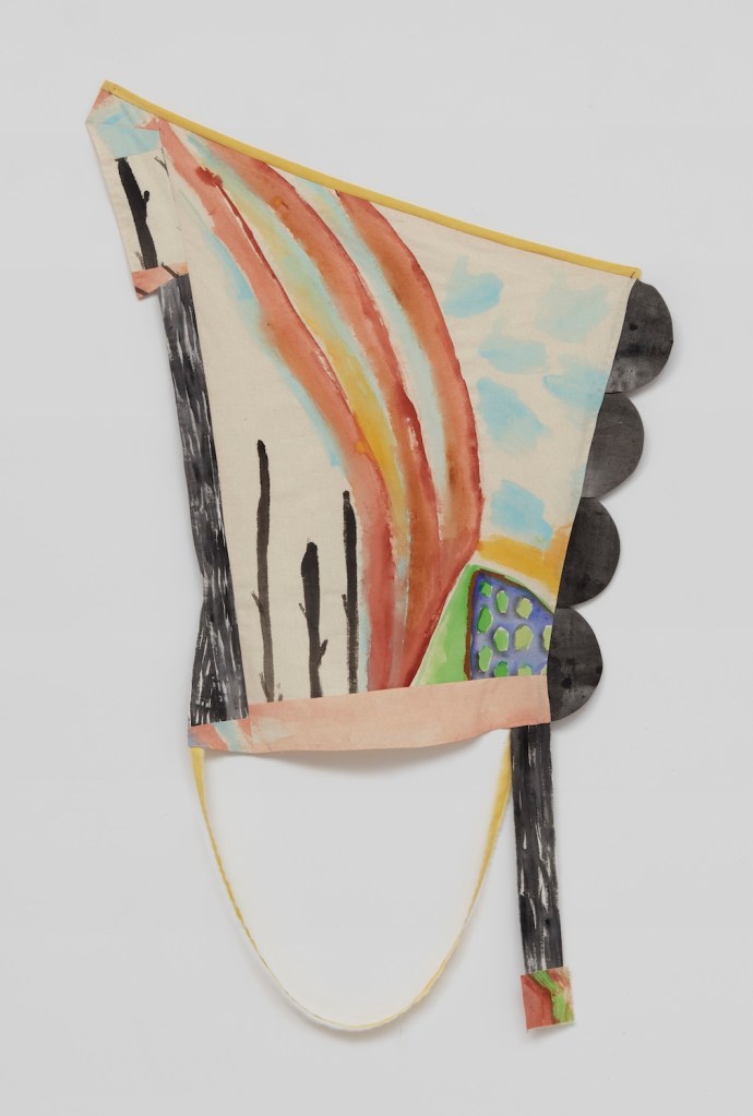 A Tree That Bends in the Wind, 2021, 30 x 46 inches, Acrylic and flashe on sewn muslin