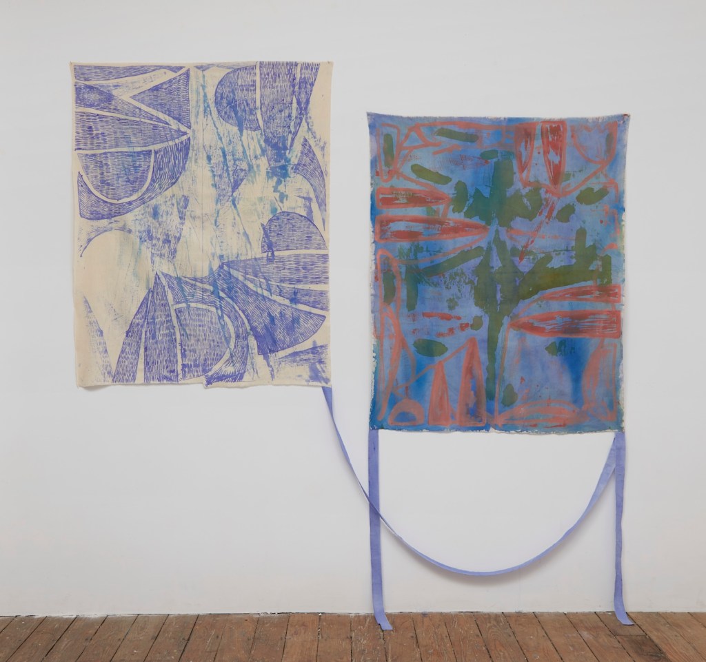 Breakaway, 2020, 76 x 83 inches, flashe and acrylic on sewn muslin