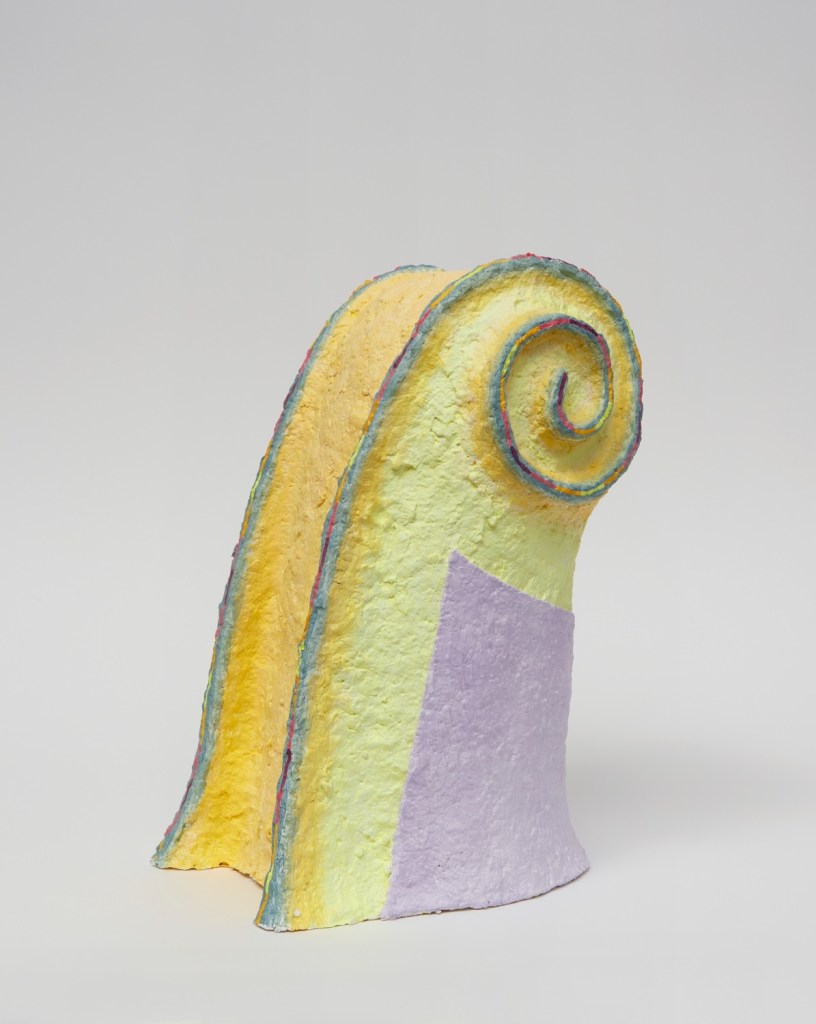 The Snail, 2023, 18 x 9 x 11 inches, acrylic on sculptamold and celuclay
