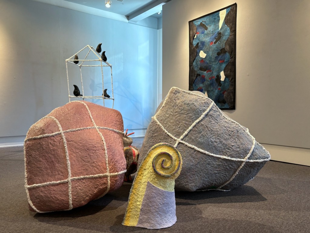 Installation view of Anxious Nature, 2024, Delaware Valley Arts Alliance, Narrowsburg, NY