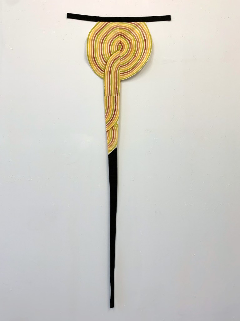 La Cometa (the kite), 2024, 63 x 23 inches, Acrylic on sewn muslin