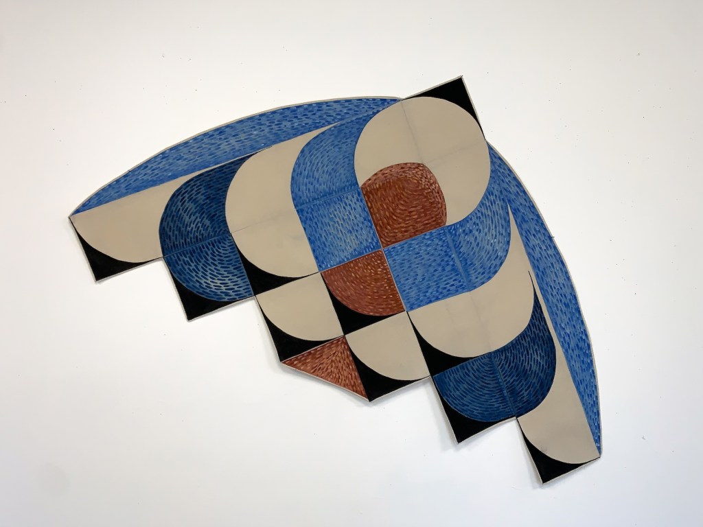 Blue-Bird, 2024, Acrylic on Sewn Canvas, 29 x 51 inches